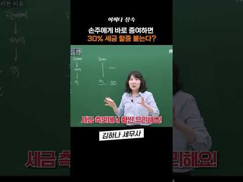 손자손녀에게 바로 증여하면 생기는 일?